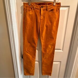 Banana Republic Womens Corduroy Pants Skinny Fit Size 29/8 Gold